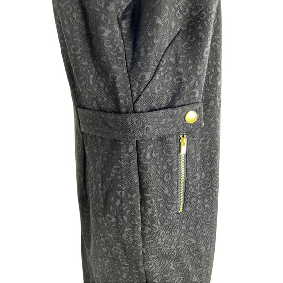 New Chico’s Black Leopard Ponte Jacquard Sheath Dress - Picture 5 of 7